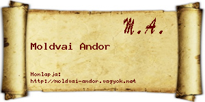 Moldvai Andor névjegykártya